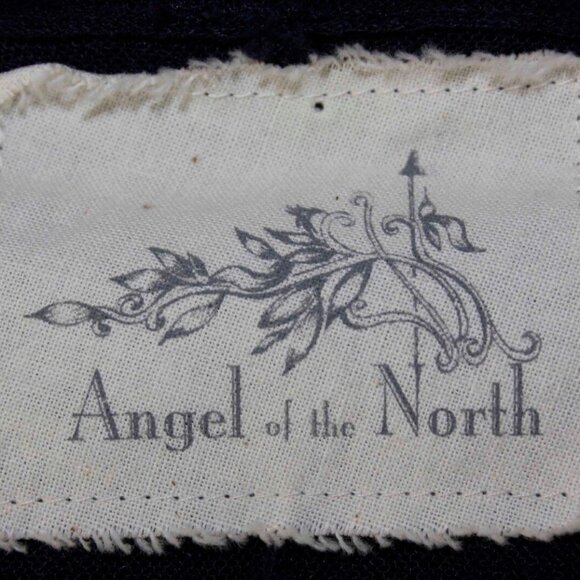 Angel of the North Sz S Navy Sheer Linen Blend Gossamer Thin Boho Jacket - Picture 6 of 8